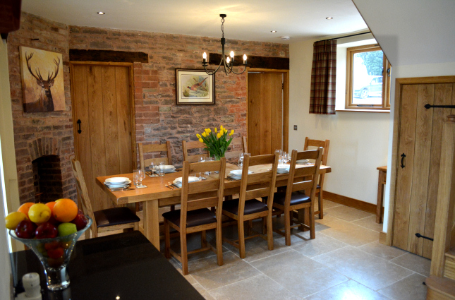 Dining Area, The Stables, Monkhall Holiday Cottages, Herefordshire Dining Area